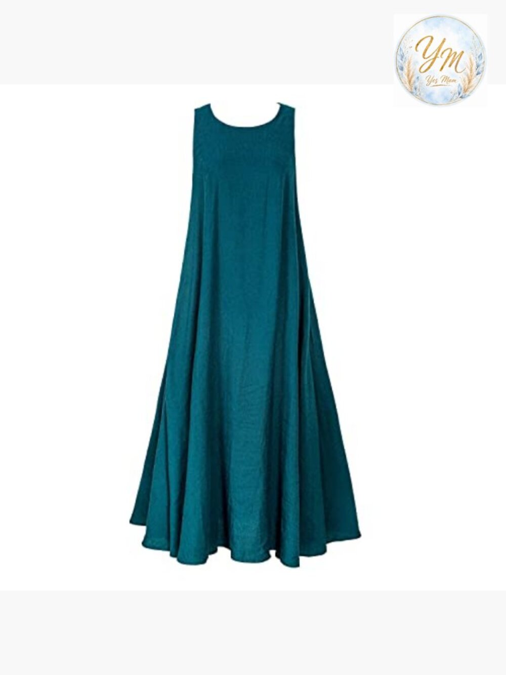 Sleeveless Linen Maxi Dress with Pockets - Picture 4 of 7